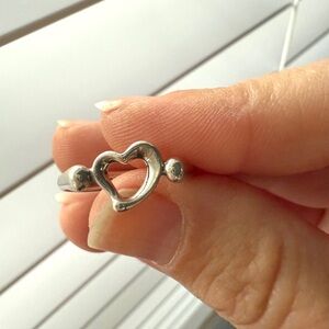 Tiffany & Co. Sterling Silver Elsa Peretti Heart Ring